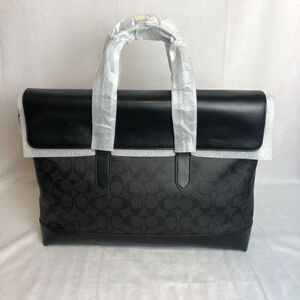 NWT COACH F77858  Hamilton Port Shadow Business Case signature Bag